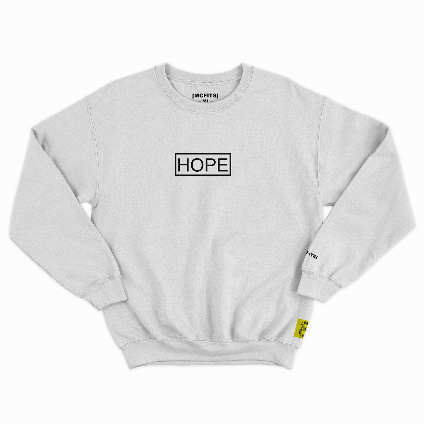 HOPE SWEATSHIRT (WHITE) - BLACK
