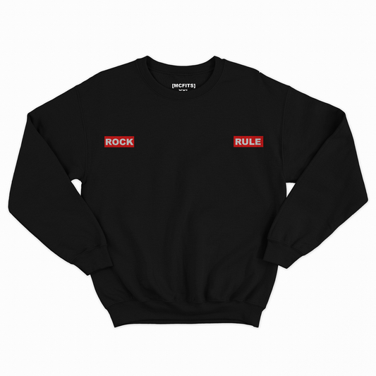 ROCK 'N' RULE - SLOGAN EDITION - SWEATSHIRT (BLACK)