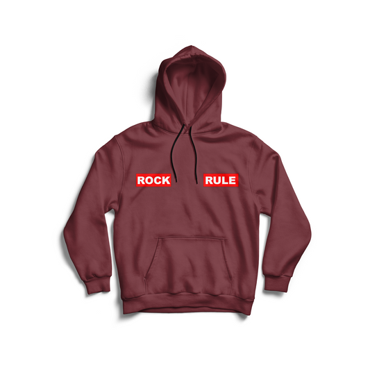 ROCK 'N' RULE - SLOGAN EDITION  - HOODIE (WINE)