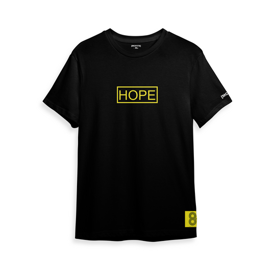 HOPE T - SHIRT (BLACK) - YELLOW