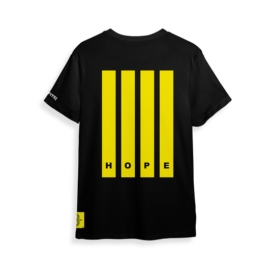 HOPE T - SHIRT (BLACK) - YELLOW
