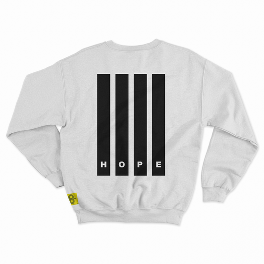HOPE SWEATSHIRT (WHITE) - BLACK