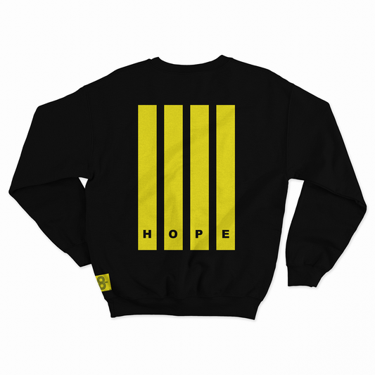 HOPE SWEATSHIRT (BLACK) - YELLOW