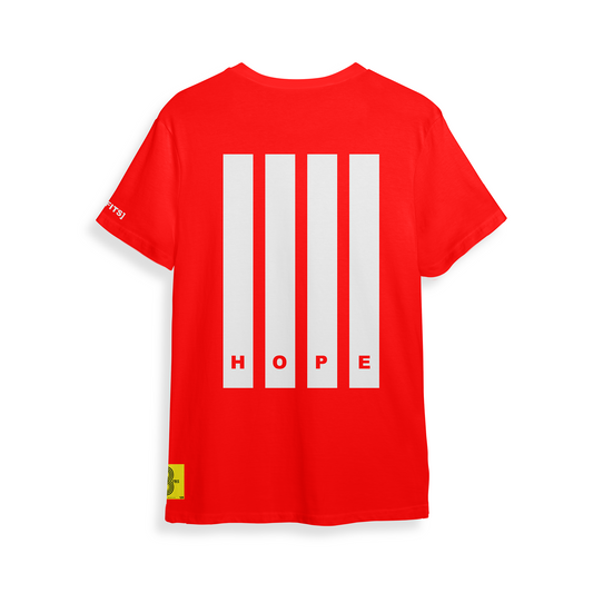 HOPE T - SHIRT (RED) - WHITE