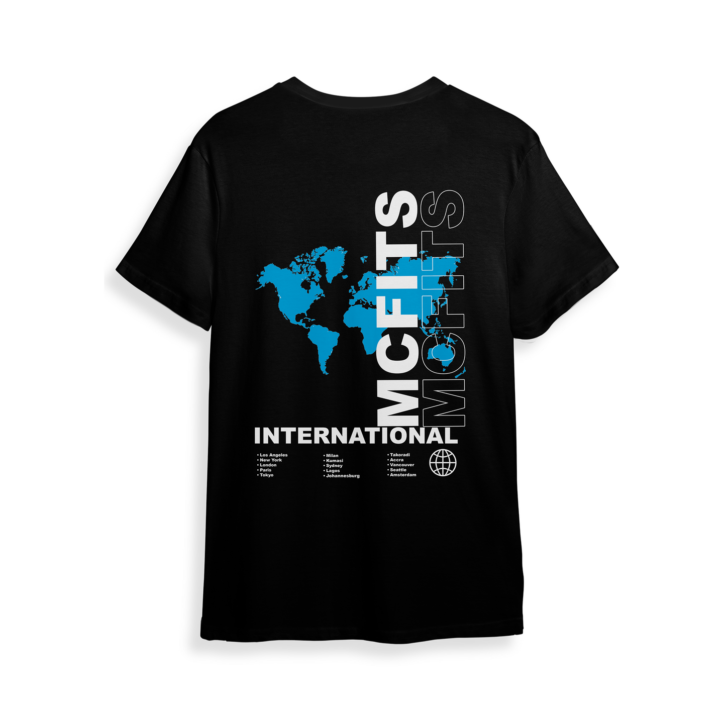 MCFITS INTERNATIONAL  T - SHIRT (BLACK)