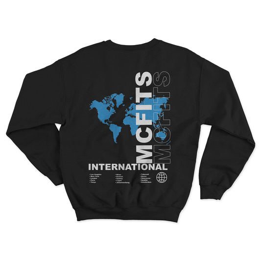 MCFITS INTERNATIONAL  SWEATSHIRT (BLACK)